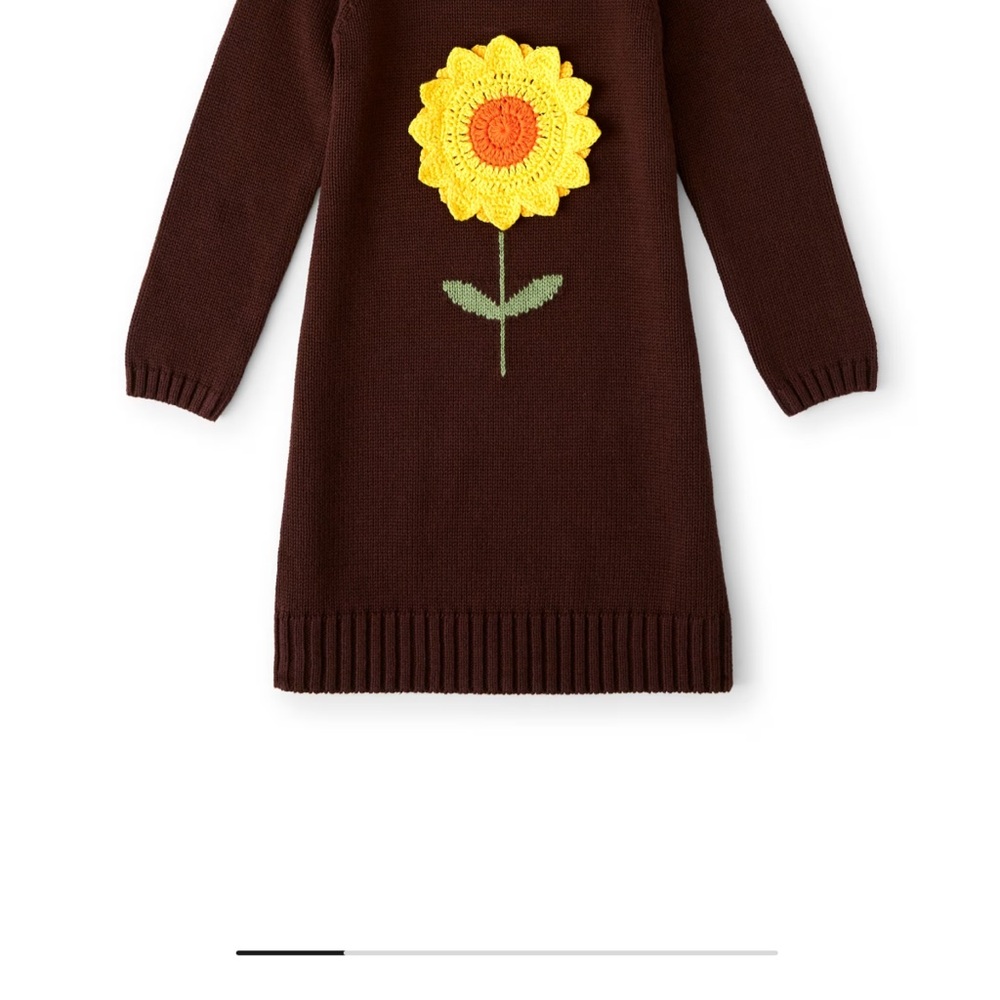 Gymboree Fall Knit Dress with Sunflower Design - Picture 3 of 11